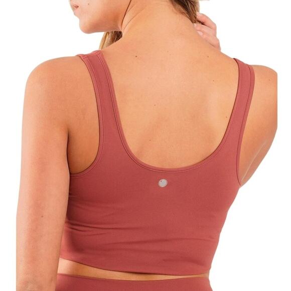 Yogalicious Women’s Nude Tech Contouring Cropped Bra Top Apple Butter Size XL - Picture 2 of 7